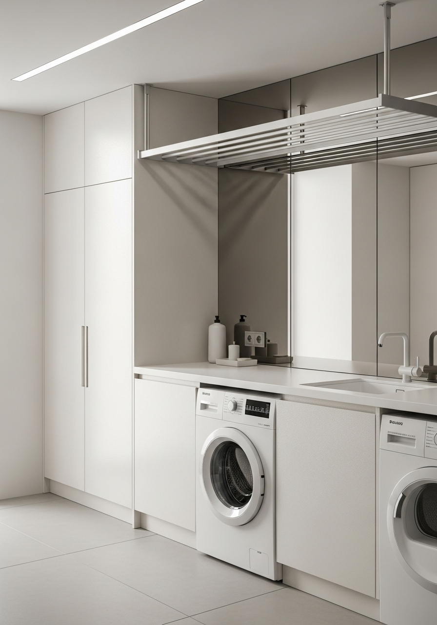 Luminous Pearl Laundry System with Mirror-Reflective in 304 Stainless Steel