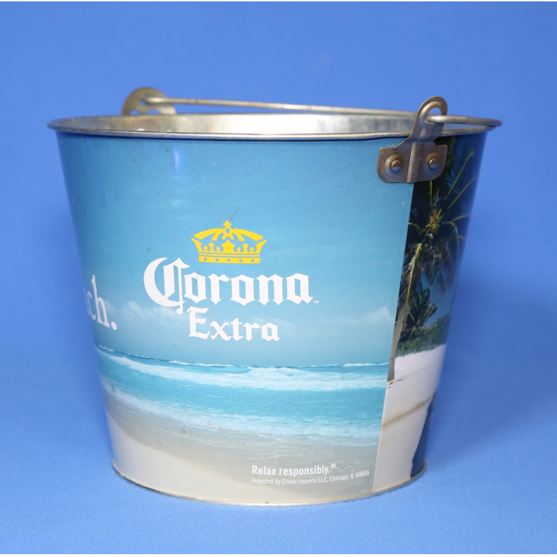 DADI 5L Round Metal Tin Ice Bucket with Glossy Finish and Offset Printed Custom Logo for 6 Bottles Beer