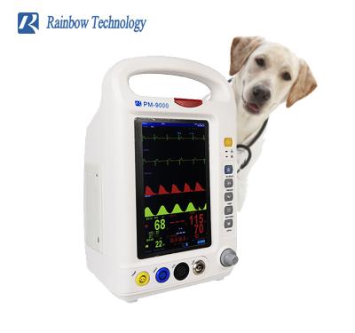 O multiparâmetro Capnography veterinário monitora o peso leve 2.0kg para o hospital de animais
