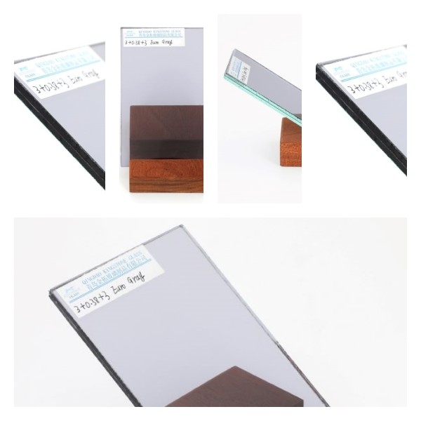 Euro Gray Security Impact Resistant Laminated Glass For Partition / Balustrade (