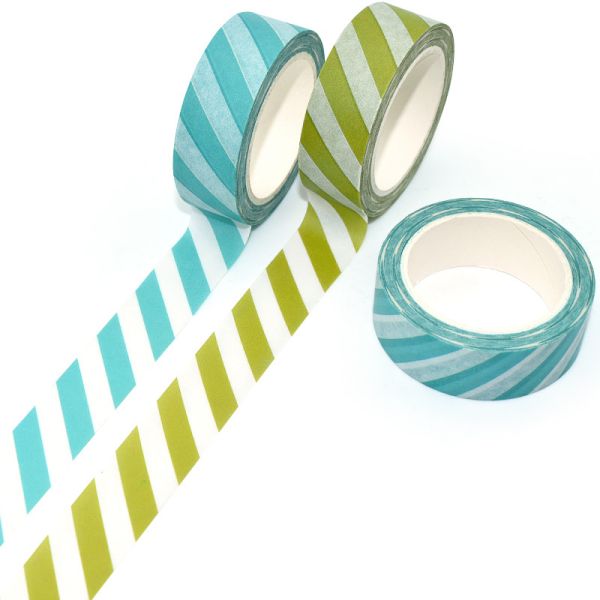 Пишущ напечатанному изготовленному на заказ японскому бумажному украшению подарочной коробки тропическую ленту Washi ветерка