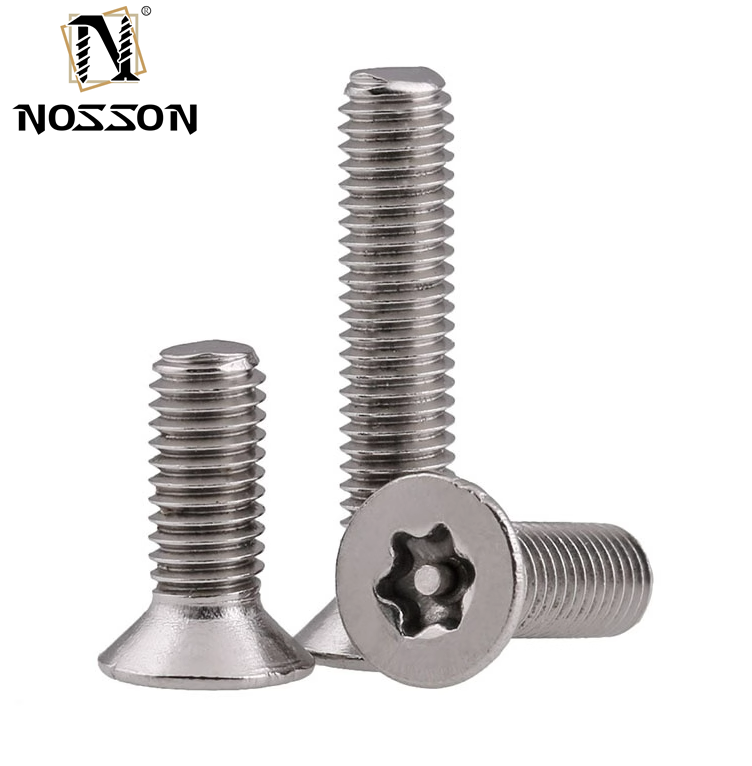 JIS Standard Tamper Proof Bolt Flat Head Security Screws Torx Pin Anti Theft Machine Screw M3 M4 M5 M6 Metric Standard