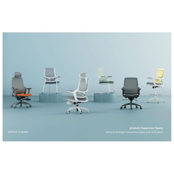 Ergonomic High Back Swivel Chair With Footrest Waterproof Easy Maintenance