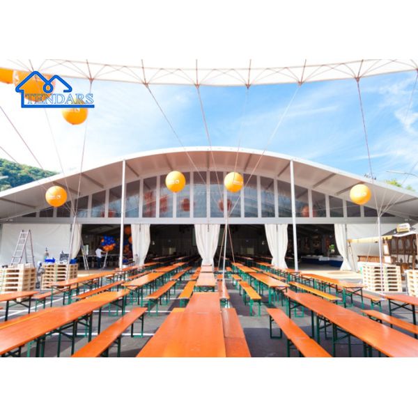 10x15m Waterproof PVC Cover Arcum Tent Aluminum Alloy Frame Snow Load for Corporate Galas