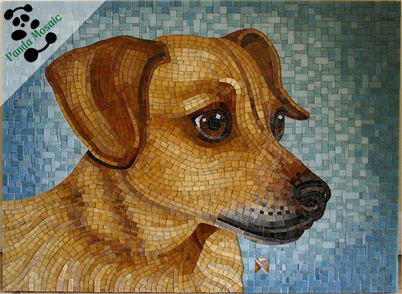 Bird Handmade Animal Design Wall Tile Chinese Mosaic Picture Glass Mosaic Wall Art Murals
