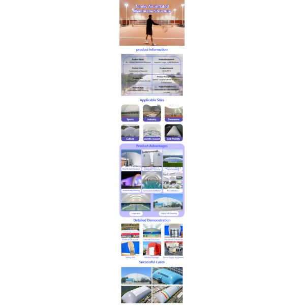 Outdoor Customization Inflatable Sports Dome Air Supported Structure Tennis Court