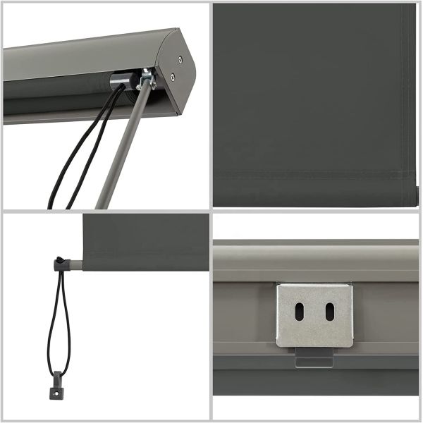 Sun and Privacy Protection Extendable Outdoor Roller Blind with Hand Crank Mechanism