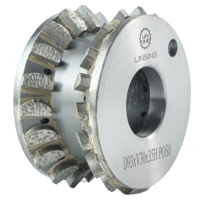 Roda de moagem de diamantes segmentada de ligação metálica para perfis de borda de pedra de mármore de granito