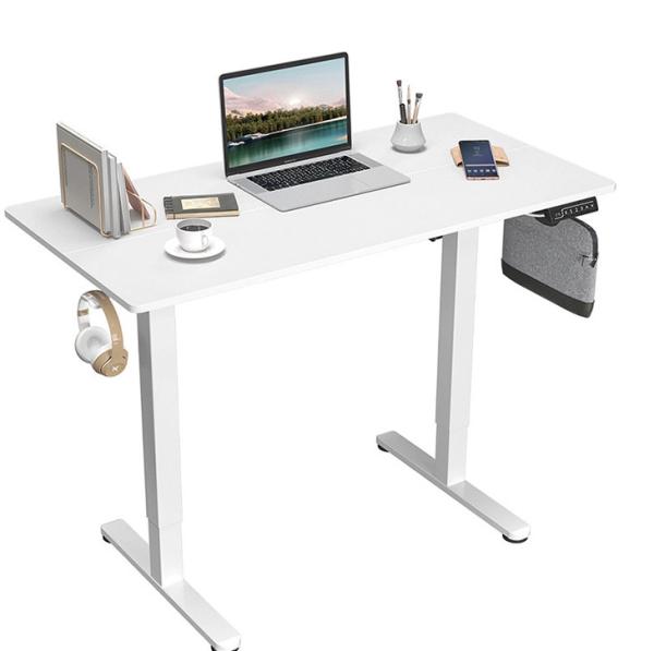 Mesa de trabalho de jogos de computador portátil de madeira branca