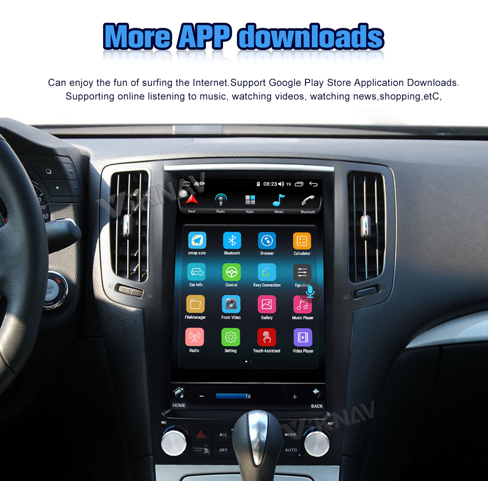 Игрок мультимедиа автомобильного радиоприемника ABS 12.1inch для Infiniti G25 G37 2004-2015