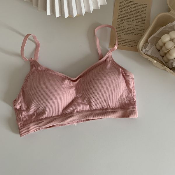 New Style Women Wholesale Pure Cotton Ribbed Bra Thin Slim Girl Special Cotton Bra Low Minimum Order Quantity Wholesale