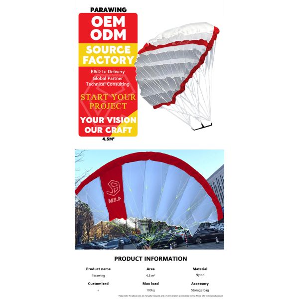 4.5M Kite Paraglider Parawing Kite Surfing Kites For Beginners Surfing Skateboard