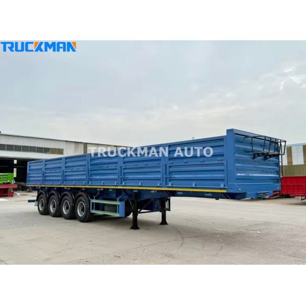 Factory Price 4 Axle 60 Tons Side Wall Trailer For Bulk Cargo