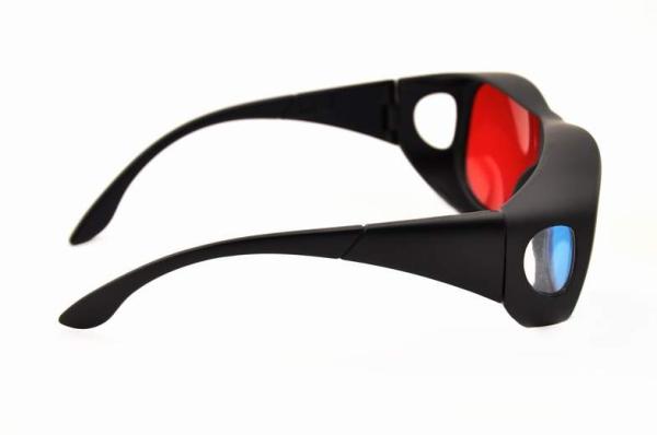 Foldable Plastic Red Cyan Anaglyph 3D Glasses For Normal Tv Or Computer