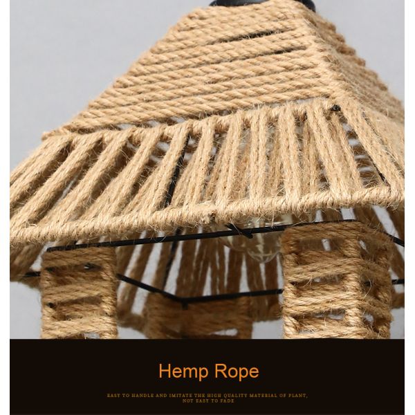 Vintage Pendant Lamp E27  Rope Iron Lampshade For Bar Shop/Coffee House Loft pendant lamp(WH-VP-247)