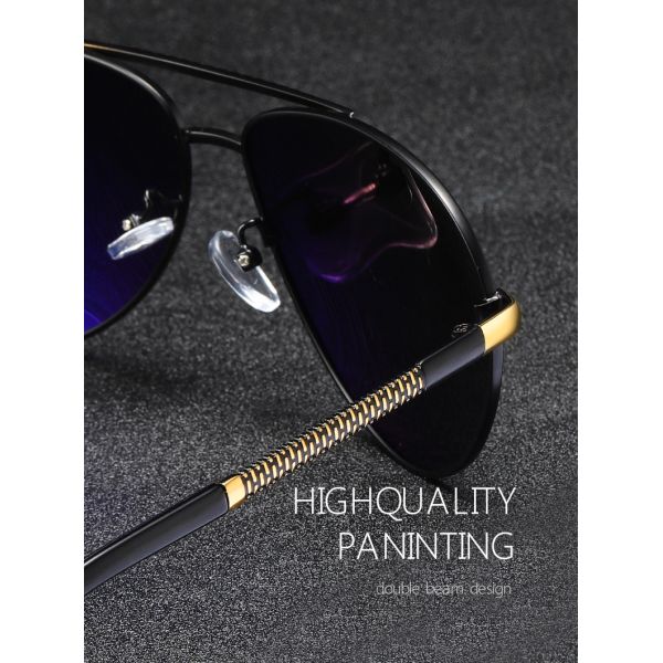 Alloys Pilot Polarized Lens Mens Luxury Sunglasses UV400 Driving Night Fishing Glasses