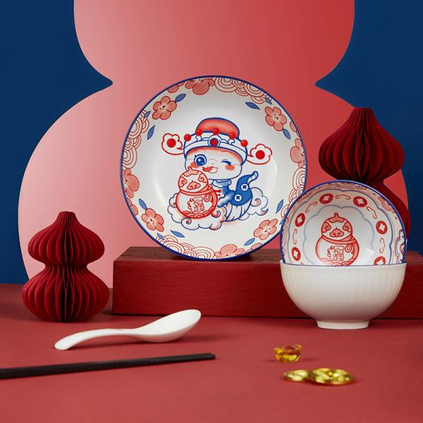Ready To Ship In Stock 16 Pieces Ceramic Dinnerware Sets Craftsmanship On-glazed Under Glazed Pigmented