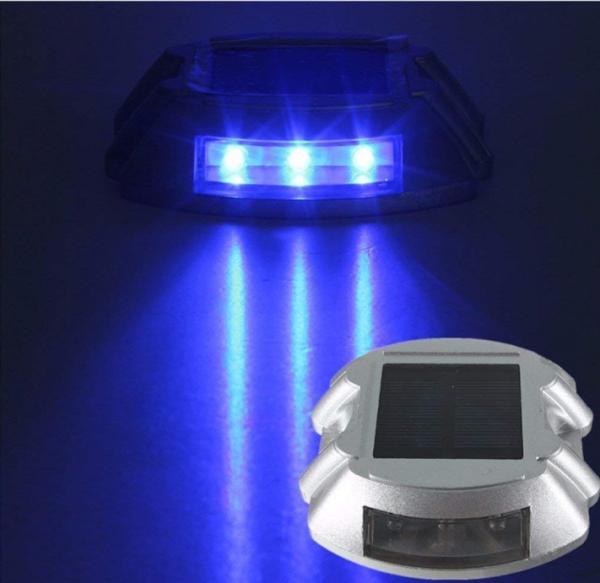 Reflective Aluminium Solar Road Studs Spike Flashing Light Double Side Customized