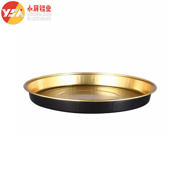 Black And Gold Sealable Foil Pans With 580ml Capacity For Food Packaging Needs