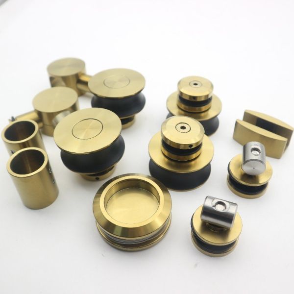 Highly Resistant American Style Satin Gold 70MM Wheel Exterior Automatic Sliding Door