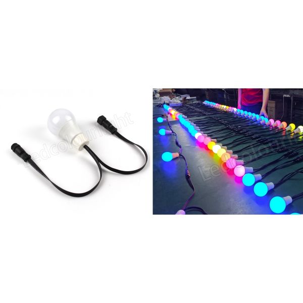 DMX512 Programmable 60mm LED Pixel Bulb RGB Pixel Light Bulb Designed in Lighting Projects