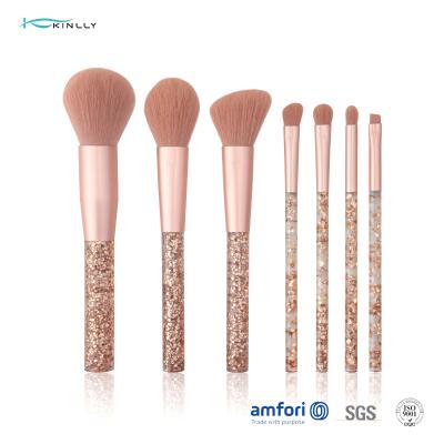 os brilhos do ouro 7pcs de 150mm pigmentam escovas plásticas da composição
