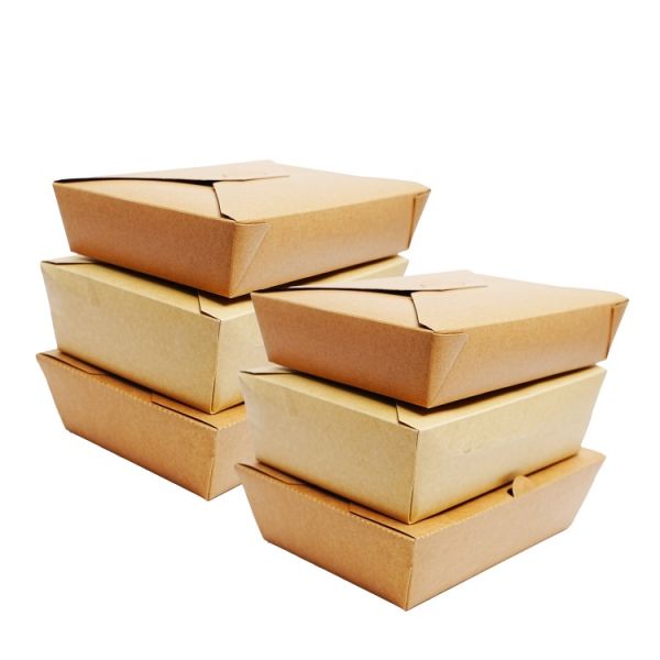 Eco-friendly customized food grade fast food restaurant packaging salad lunch kraft paper box