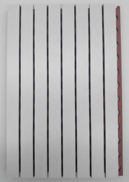 White Laminated Slat Acoustic Ceiling Panels Grooved MDF Panels 13/3mm