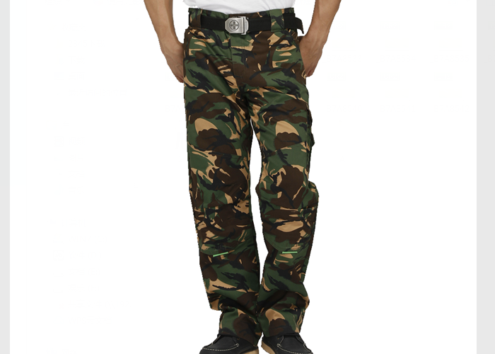 Camouflage Printing Work Uniform Pants Anti Tear With Two Knee Pockets