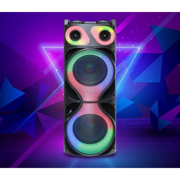 Plastic Wood Bluetooth Party Box Speaker 10 Inch Heavy Bass Wireless Rechargeable
