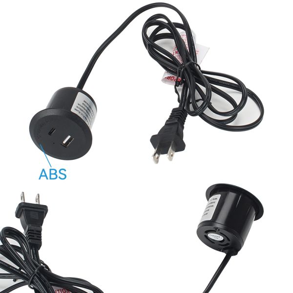 ETL FCC Certified Recessed USB Charger with QC3.0 and PD20W Fast Charging for Sofa and Desk