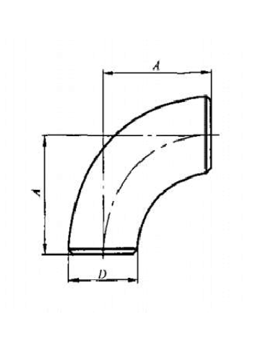 Sch 40 Cs Pipe Butt Welding 90 Degree Short Radius Elbow