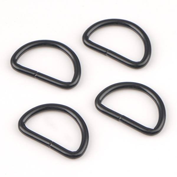 Customized Logo Acceptable Plated 16mm D Ring Hardware for Bag Strap Webbing Sewing
