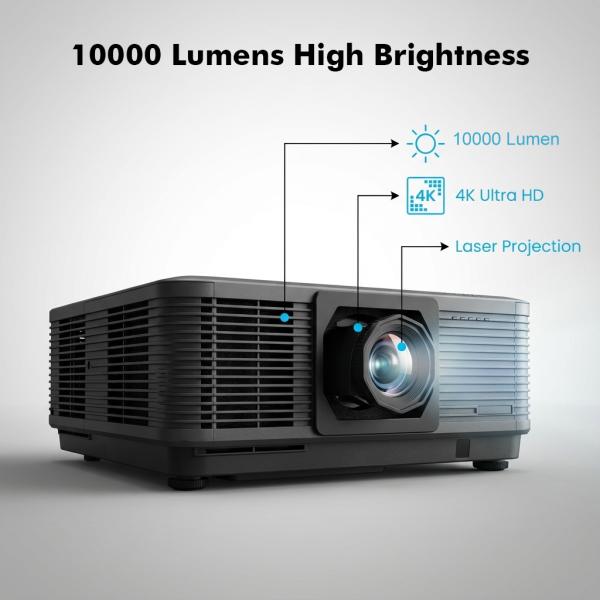 SMX 10000 Lumens 4K Professional 3LCD Laser Projector with Interchangeable Lenses