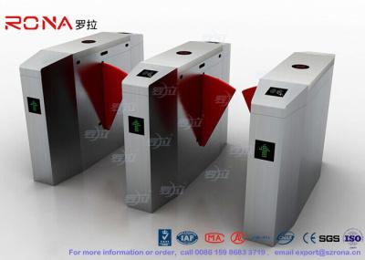 Porta luxuosa de aço laminada da barreira da aleta, torniquete pedestre do controle de acesso