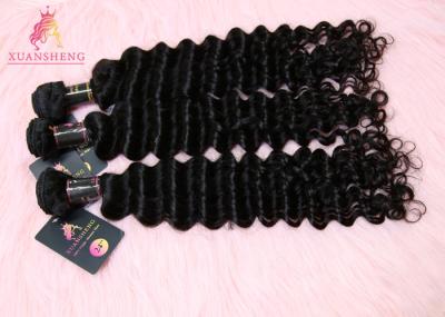 Full And Thick Virgin Indian Hair / 100% Remy Human Hair Deep Wave Bundles