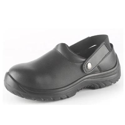 Action Leather Kitchen Safety Shoes Waterproof Steel Toe Slip Resistant Shoes Black