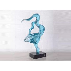 Украшение искусства прозрачного сада скульптуры девушки танцора смолы уникального домашнее