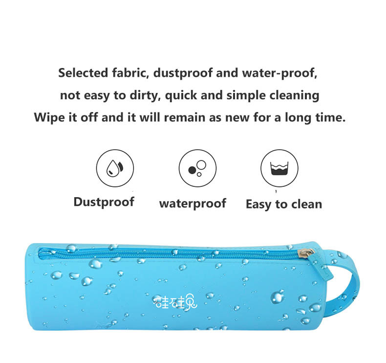 Сумка хранения трубки ручки сумки хранения косметик небольших круговых женщин силикона форменная