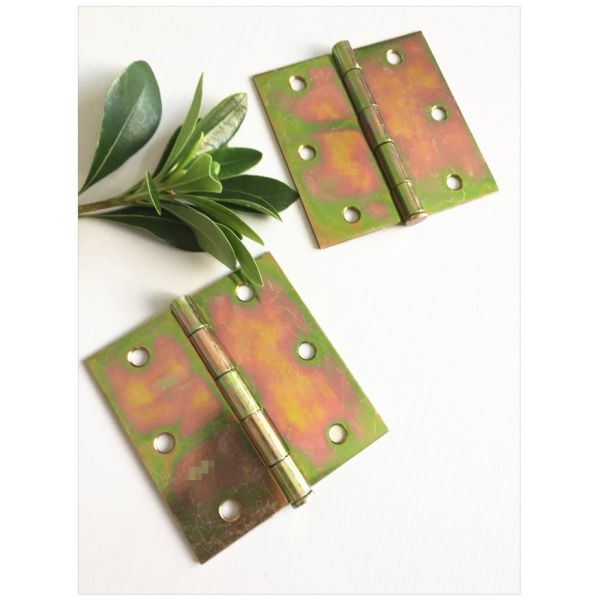 Charnières de porte résistantes de zinc jaune, matériel en métal de charnières