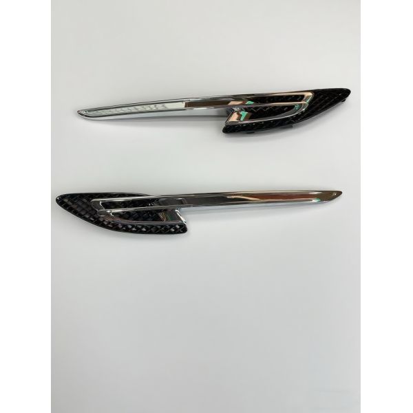 High-Qulity Car Parts Fender Grill Electroplated plastic Chrome Fender air Vent for Bentley Continental GT GTC