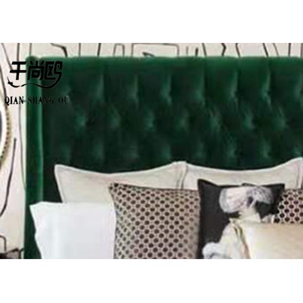 Contemporary Button Platform Tufted Bed Queen Size Gas Lift Storage Bed
