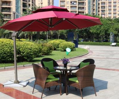 Leisure Aluminium Outdoor Garden wicker chair Poly Rattan chair patio Backyard table and chairs