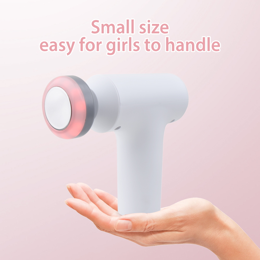 Mini Massage Gun  Fascial Gun Massager Pocket Size White Deep Tissue Massager Gun for Muscle Relaxation