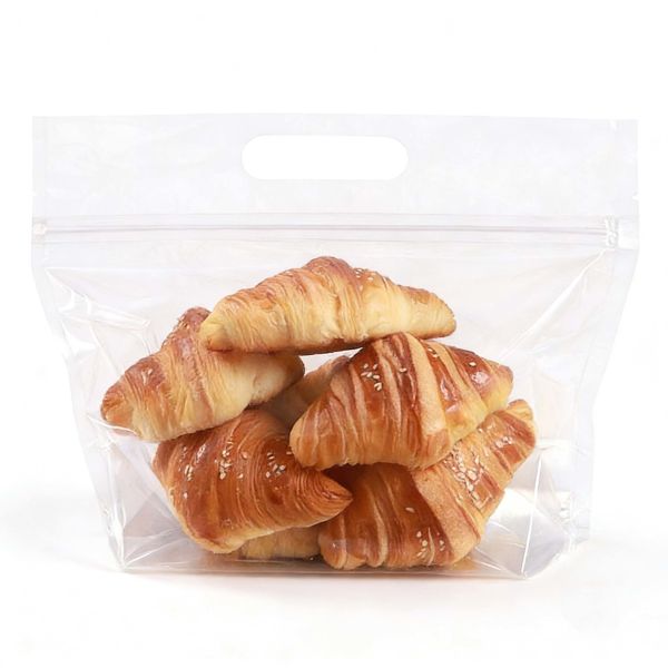 Custom Recyclable Ziplock Plastic Bread Bag Low Moisture For Food Packaging