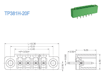 Коллектор, мыжские гнезда, тангаж 3.50mm, 2P-20P, 300V 8A, Pluggable терминальные блоки, вставляемый терминальный блок