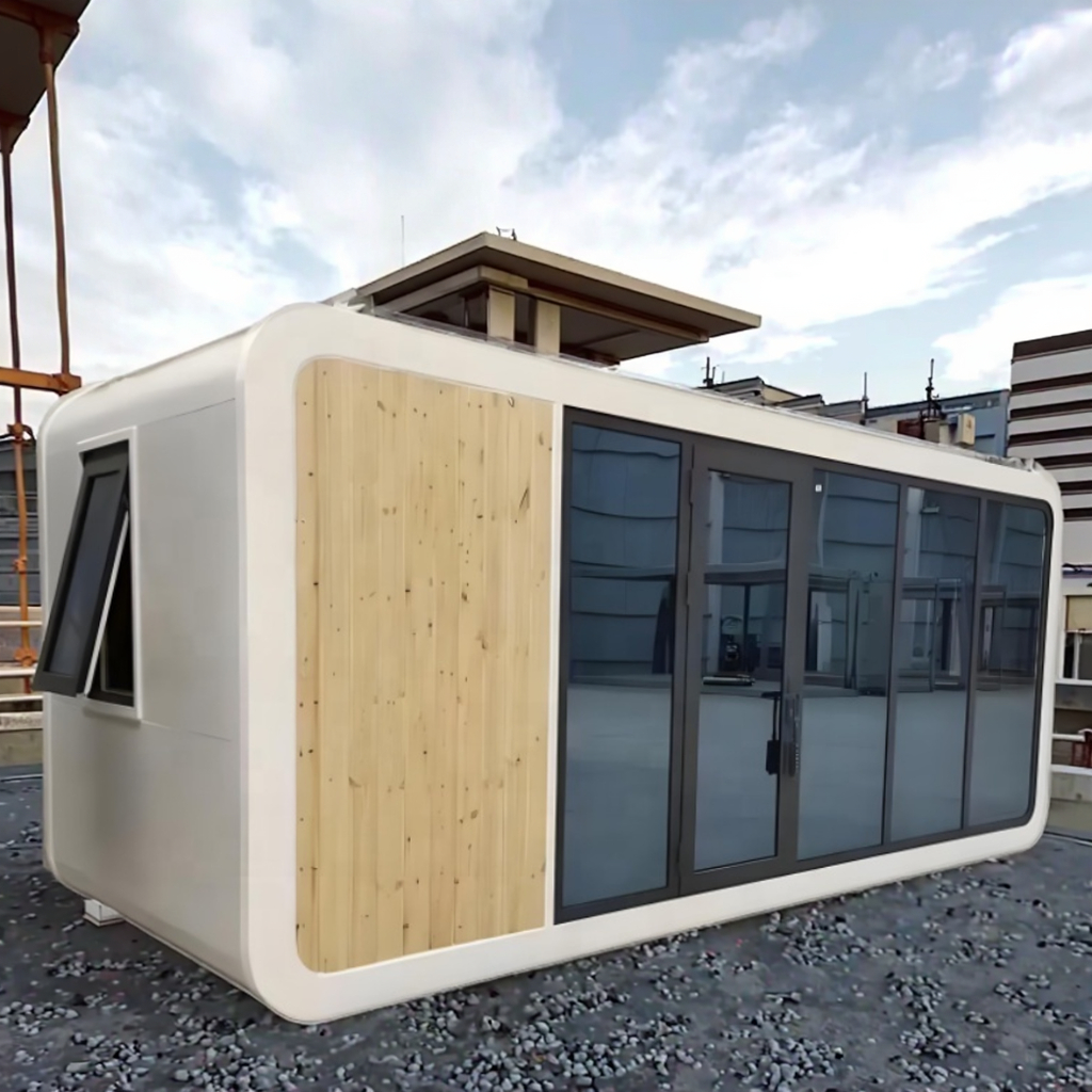 High Temperature Resistance Soundproof High-End Mobile Apple Pod Cabin Capsule Container House with Sandwich Panel for Hotel Use