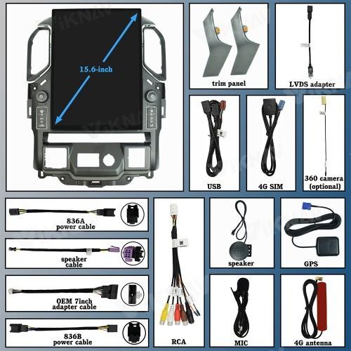 15.6Rádio de carro Para Chevrolet Silverado GMC SIERRA 2019 2020 2021 2022 2023 Multimédia Player Auto GPS Navegação Carplay