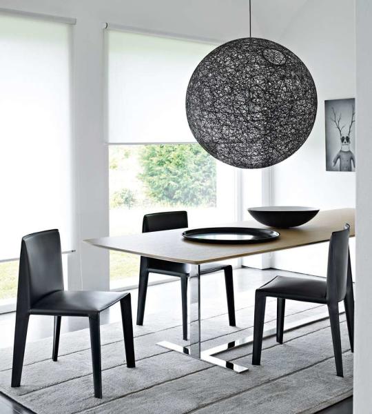 Doyl Hard Fiberglass Dining Chair Modern Simple Saddle Leather Casual