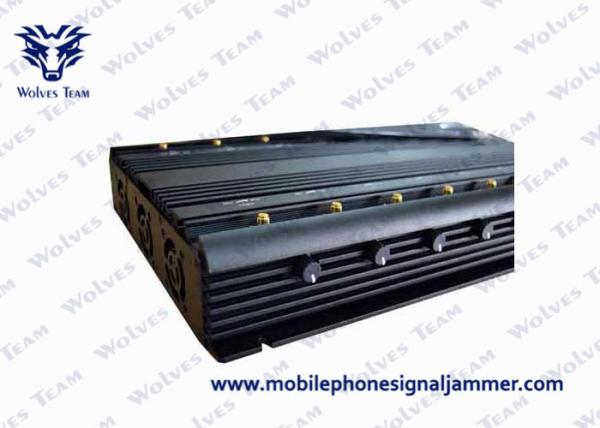 Full Bands GPS Signal Blocker , Remote Control Mobile phone Signal Jammer Adjustable 16 Antennas